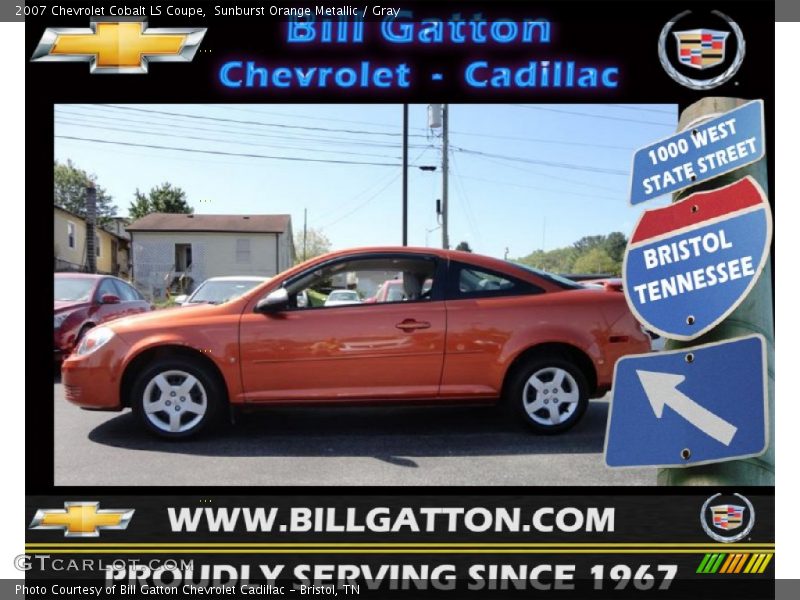 Sunburst Orange Metallic / Gray 2007 Chevrolet Cobalt LS Coupe