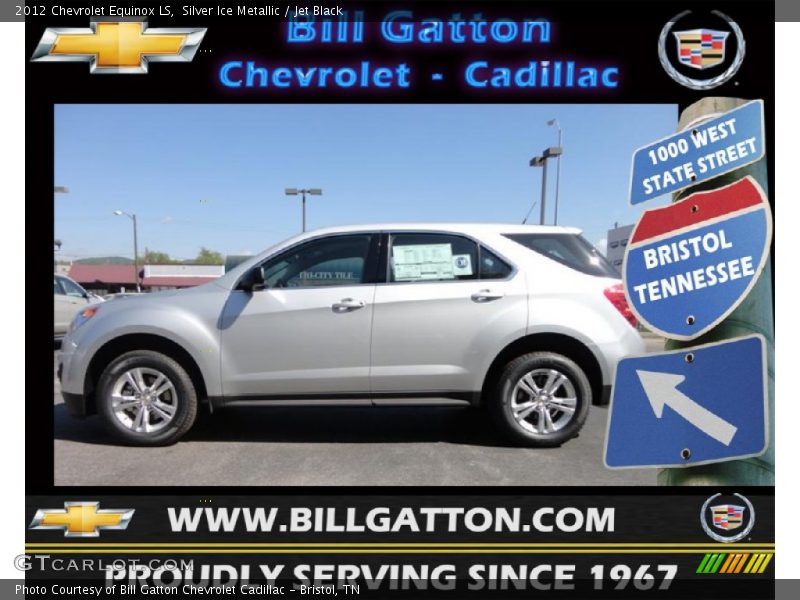 Silver Ice Metallic / Jet Black 2012 Chevrolet Equinox LS
