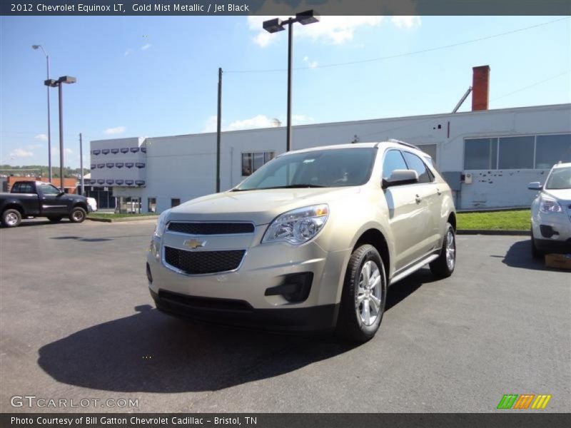 Gold Mist Metallic / Jet Black 2012 Chevrolet Equinox LT