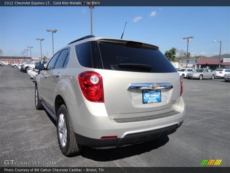 Gold Mist Metallic / Jet Black 2012 Chevrolet Equinox LT