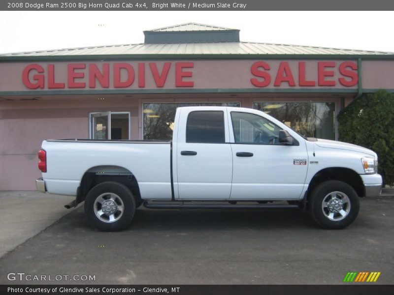 Bright White / Medium Slate Gray 2008 Dodge Ram 2500 Big Horn Quad Cab 4x4