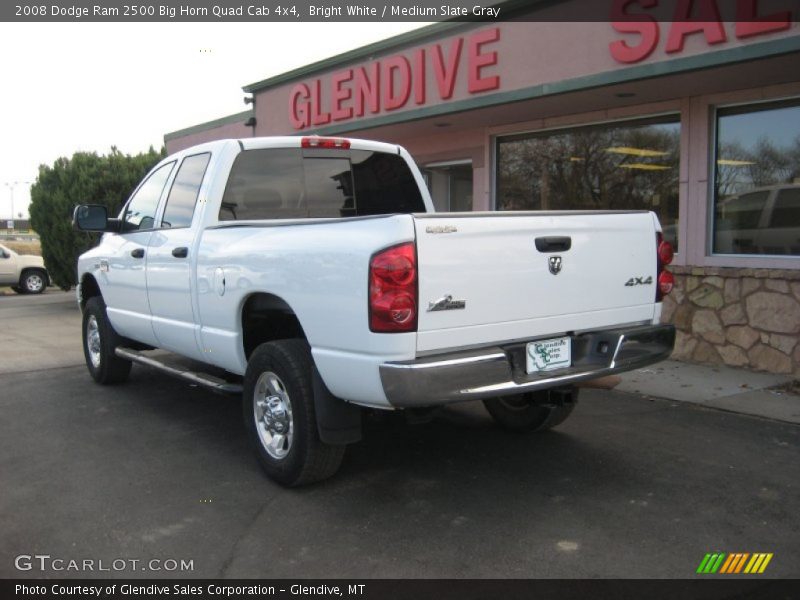 Bright White / Medium Slate Gray 2008 Dodge Ram 2500 Big Horn Quad Cab 4x4