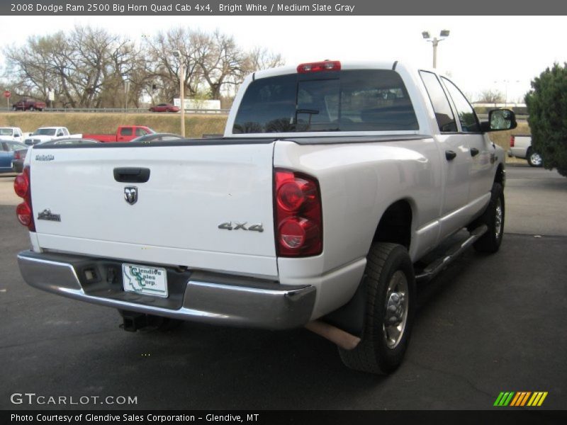 Bright White / Medium Slate Gray 2008 Dodge Ram 2500 Big Horn Quad Cab 4x4