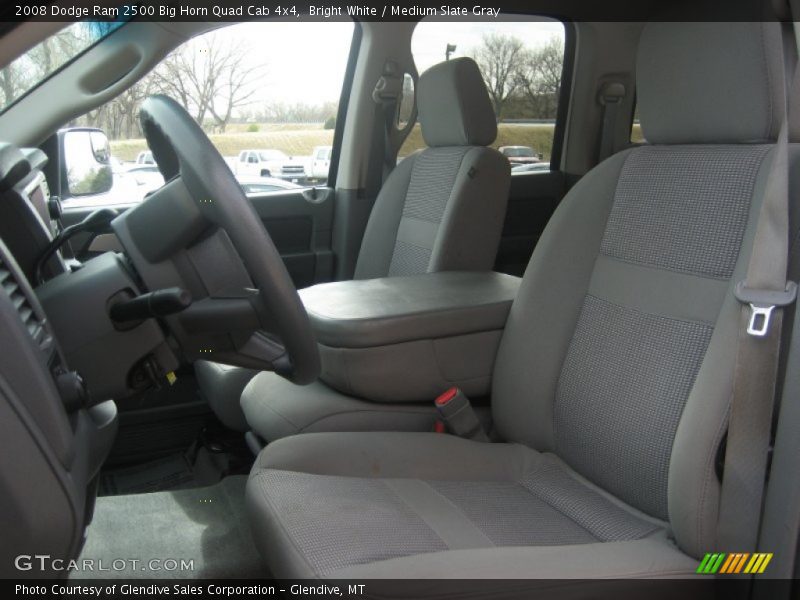 Bright White / Medium Slate Gray 2008 Dodge Ram 2500 Big Horn Quad Cab 4x4