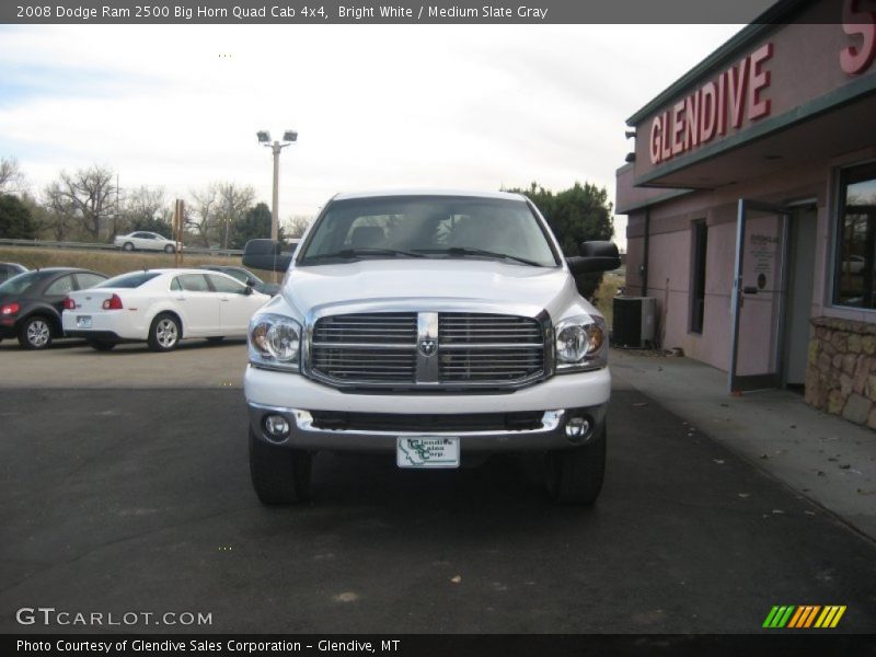 Bright White / Medium Slate Gray 2008 Dodge Ram 2500 Big Horn Quad Cab 4x4