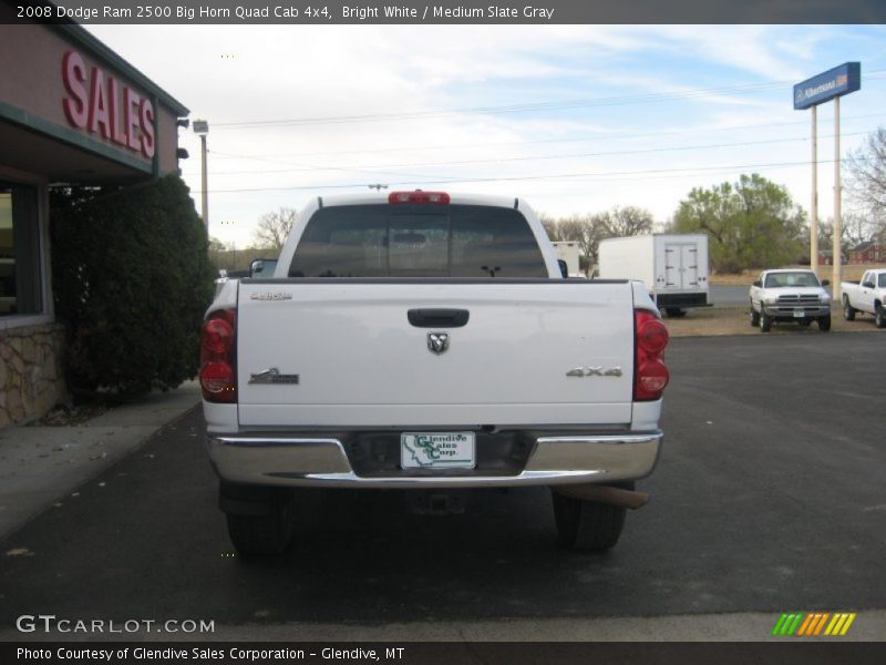 Bright White / Medium Slate Gray 2008 Dodge Ram 2500 Big Horn Quad Cab 4x4