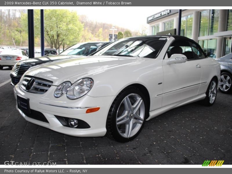Diamond White / Tobacco Brown 2009 Mercedes-Benz CLK 350 Cabriolet