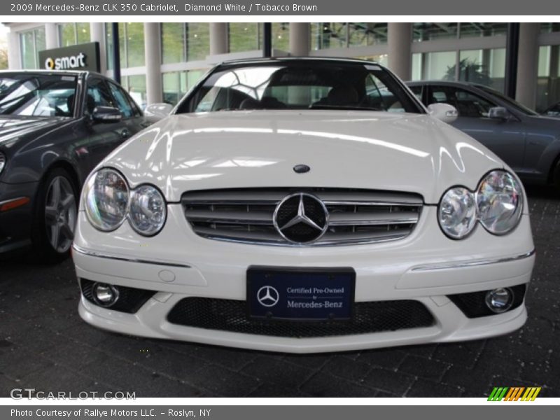 Diamond White / Tobacco Brown 2009 Mercedes-Benz CLK 350 Cabriolet