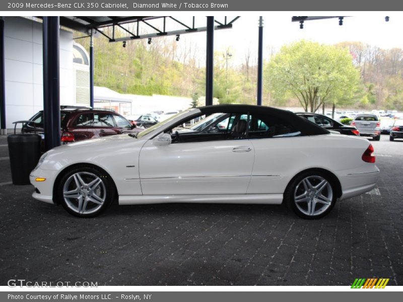 Diamond White / Tobacco Brown 2009 Mercedes-Benz CLK 350 Cabriolet