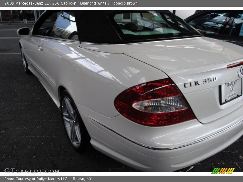 Diamond White / Tobacco Brown 2009 Mercedes-Benz CLK 350 Cabriolet