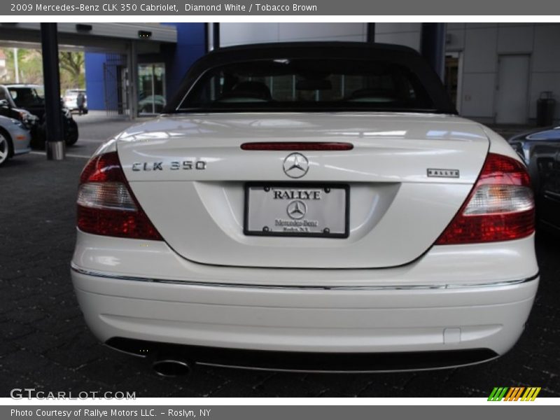 Diamond White / Tobacco Brown 2009 Mercedes-Benz CLK 350 Cabriolet