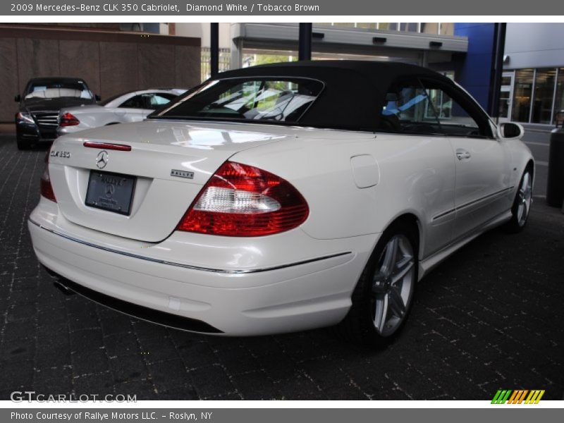 Diamond White / Tobacco Brown 2009 Mercedes-Benz CLK 350 Cabriolet