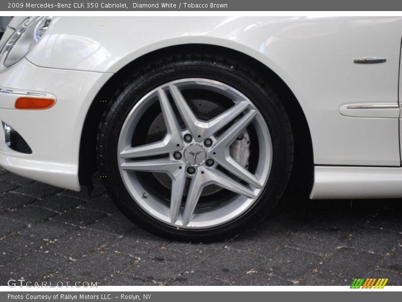 Diamond White / Tobacco Brown 2009 Mercedes-Benz CLK 350 Cabriolet