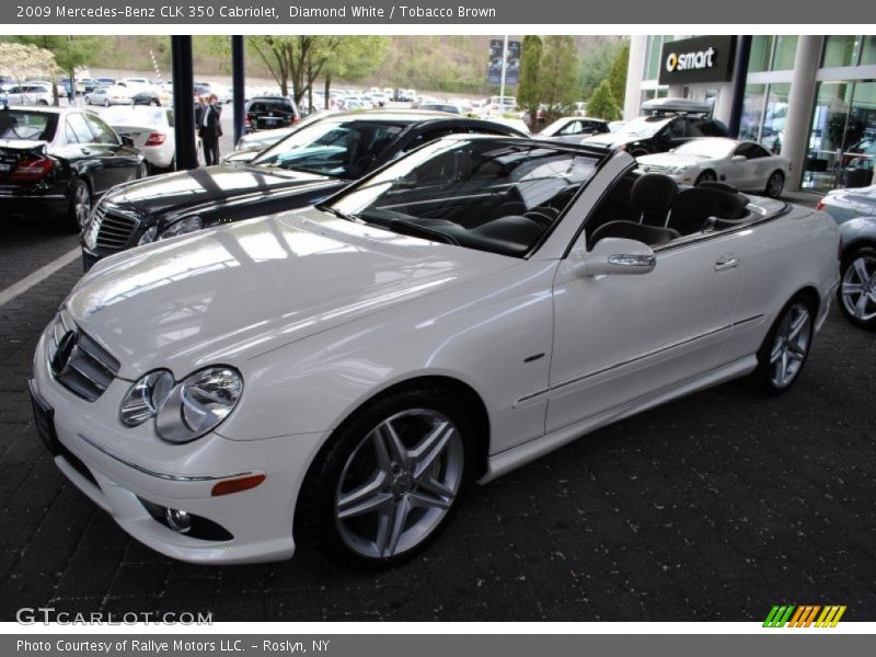 Diamond White / Tobacco Brown 2009 Mercedes-Benz CLK 350 Cabriolet