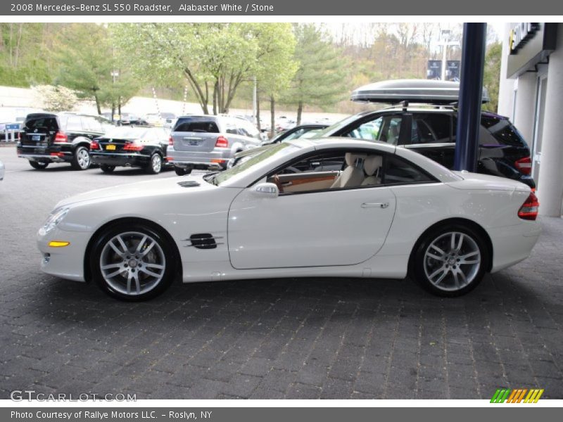 Alabaster White / Stone 2008 Mercedes-Benz SL 550 Roadster