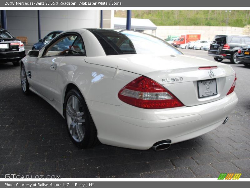 Alabaster White / Stone 2008 Mercedes-Benz SL 550 Roadster