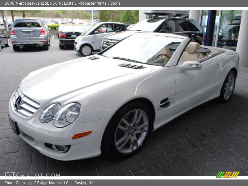 Alabaster White / Stone 2008 Mercedes-Benz SL 550 Roadster