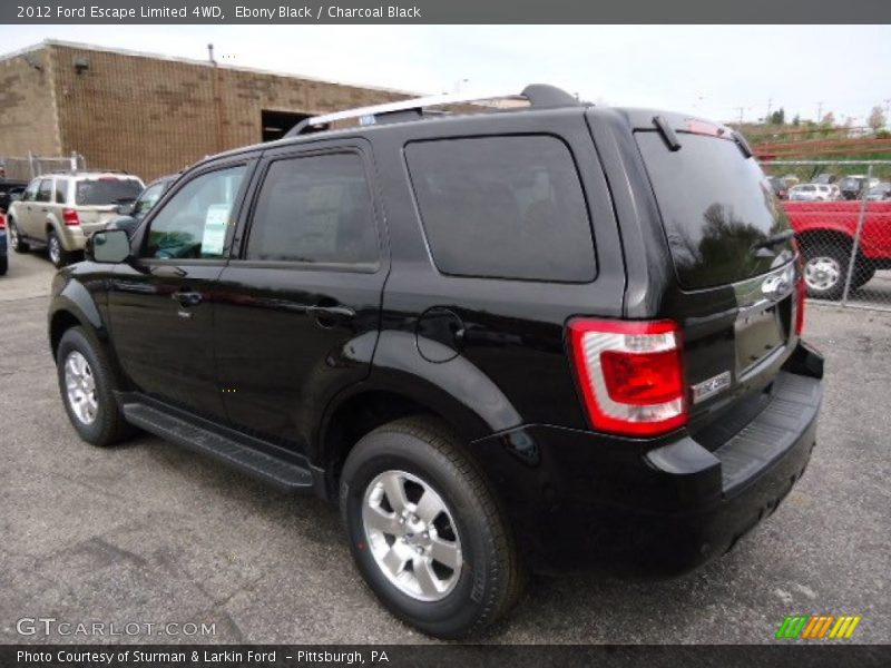 Ebony Black / Charcoal Black 2012 Ford Escape Limited 4WD