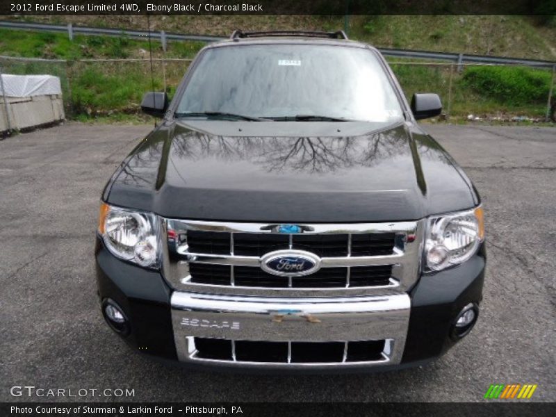 Ebony Black / Charcoal Black 2012 Ford Escape Limited 4WD
