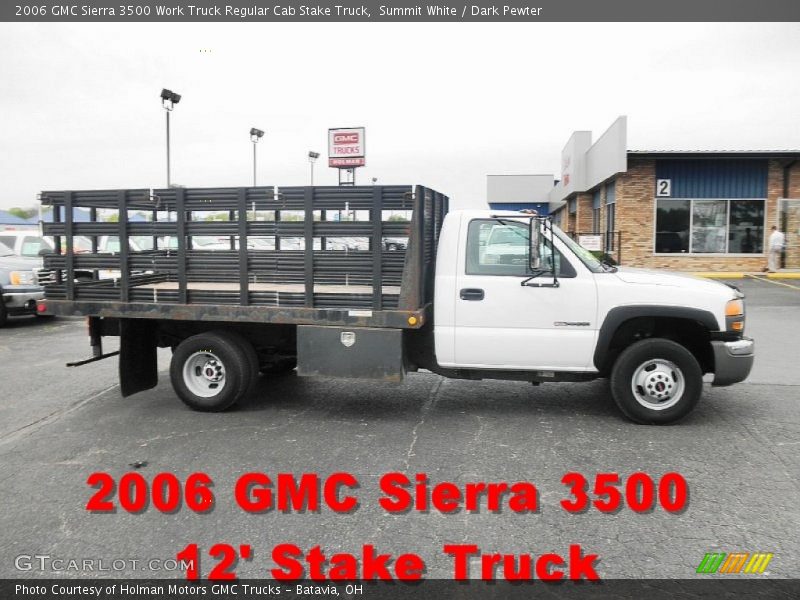 Summit White / Dark Pewter 2006 GMC Sierra 3500 Work Truck Regular Cab Stake Truck