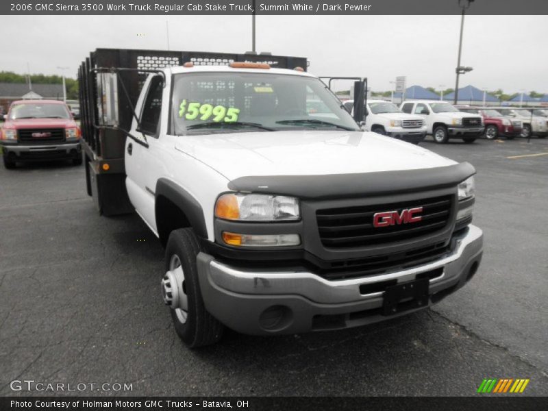 Summit White / Dark Pewter 2006 GMC Sierra 3500 Work Truck Regular Cab Stake Truck