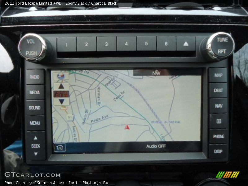 Ebony Black / Charcoal Black 2012 Ford Escape Limited 4WD