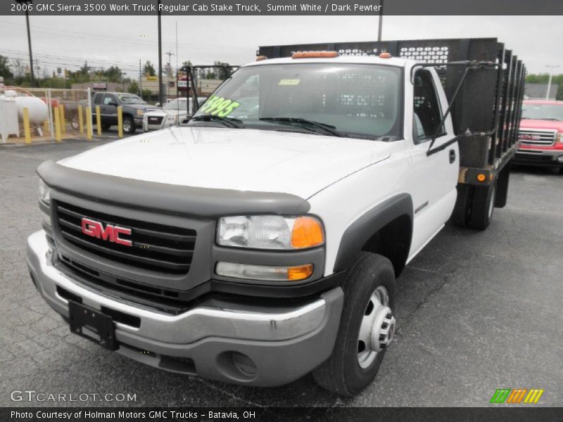 Summit White / Dark Pewter 2006 GMC Sierra 3500 Work Truck Regular Cab Stake Truck