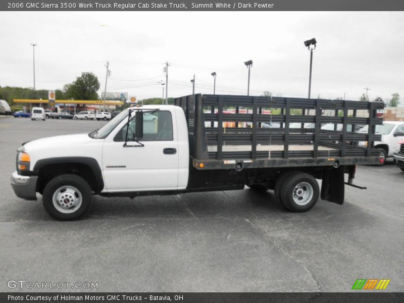 Summit White / Dark Pewter 2006 GMC Sierra 3500 Work Truck Regular Cab Stake Truck