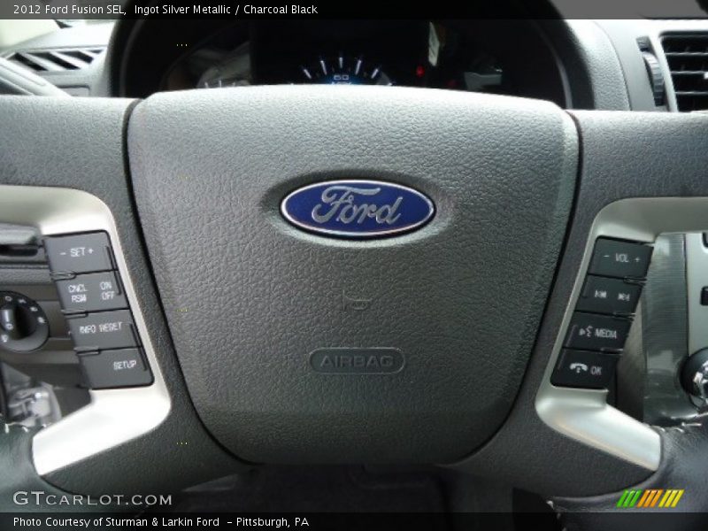 Ingot Silver Metallic / Charcoal Black 2012 Ford Fusion SEL