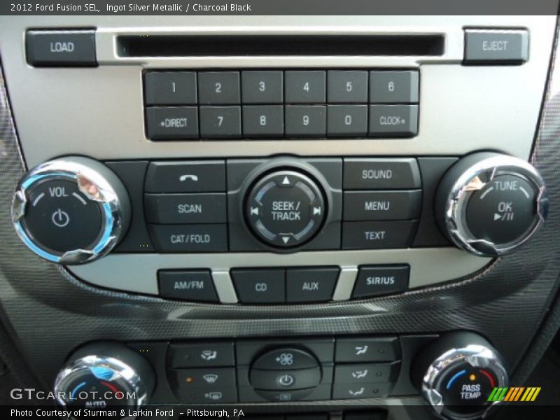Ingot Silver Metallic / Charcoal Black 2012 Ford Fusion SEL