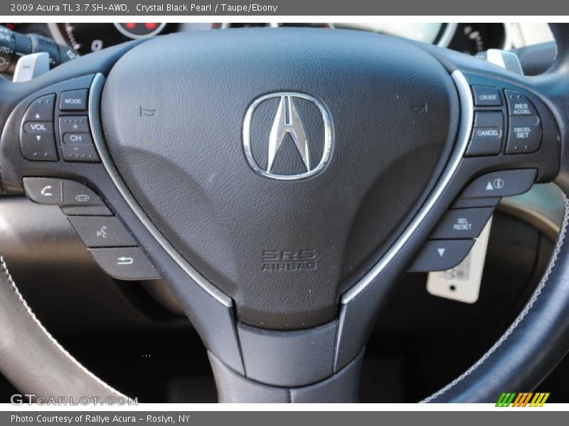 Crystal Black Pearl / Taupe/Ebony 2009 Acura TL 3.7 SH-AWD