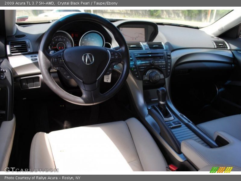 Crystal Black Pearl / Taupe/Ebony 2009 Acura TL 3.7 SH-AWD