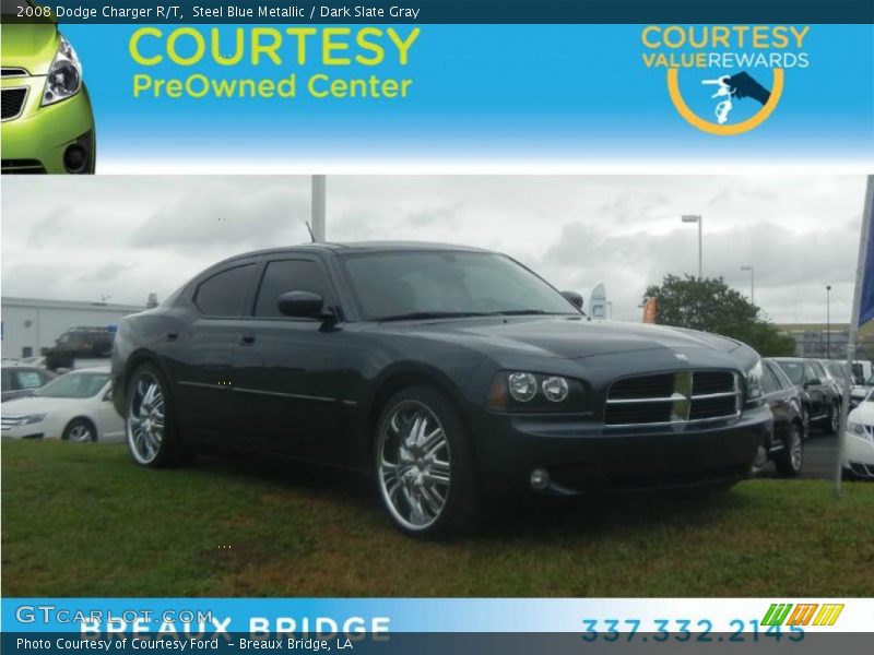 Steel Blue Metallic / Dark Slate Gray 2008 Dodge Charger R/T