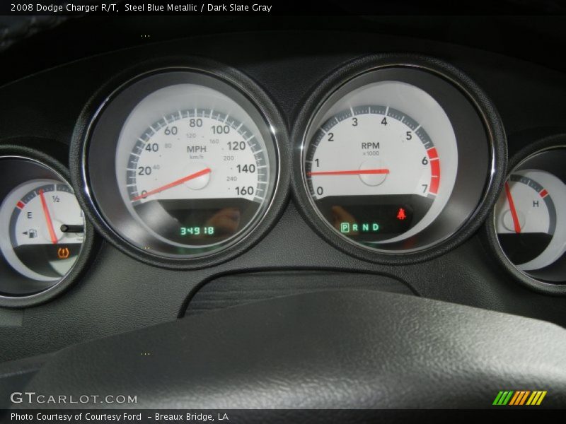 Steel Blue Metallic / Dark Slate Gray 2008 Dodge Charger R/T