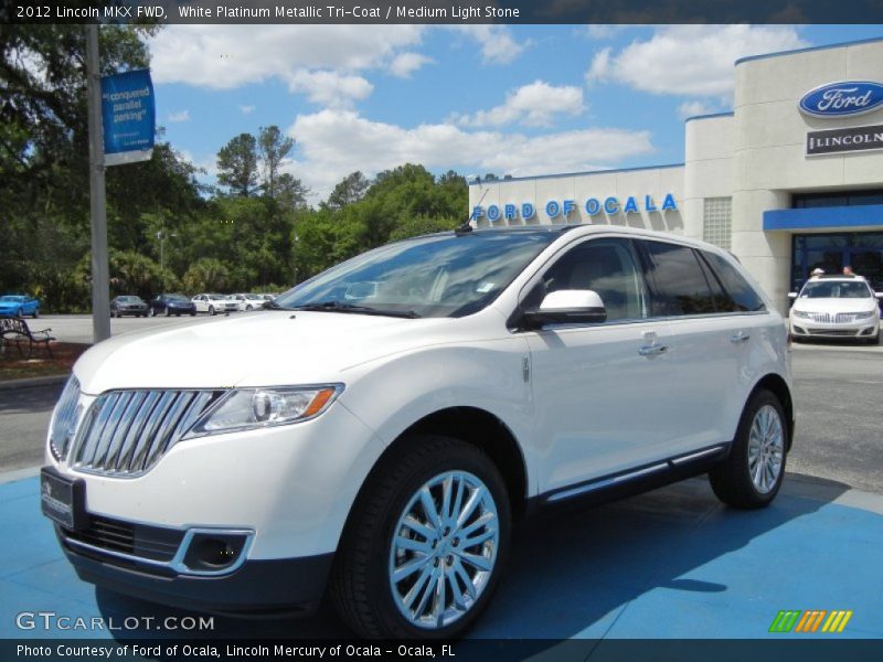 White Platinum Metallic Tri-Coat / Medium Light Stone 2012 Lincoln MKX FWD