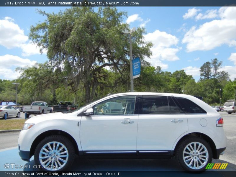 White Platinum Metallic Tri-Coat / Medium Light Stone 2012 Lincoln MKX FWD