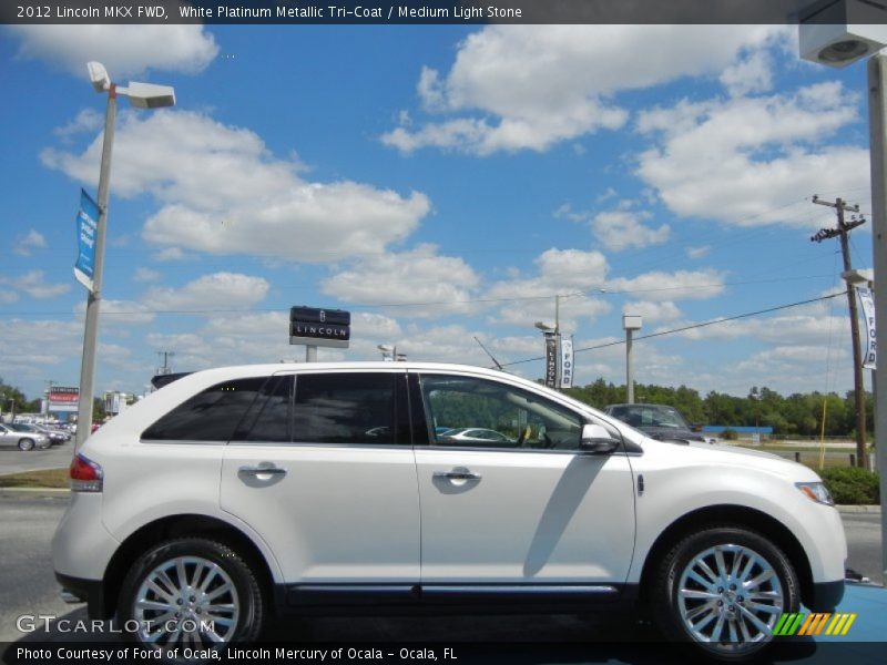 White Platinum Metallic Tri-Coat / Medium Light Stone 2012 Lincoln MKX FWD