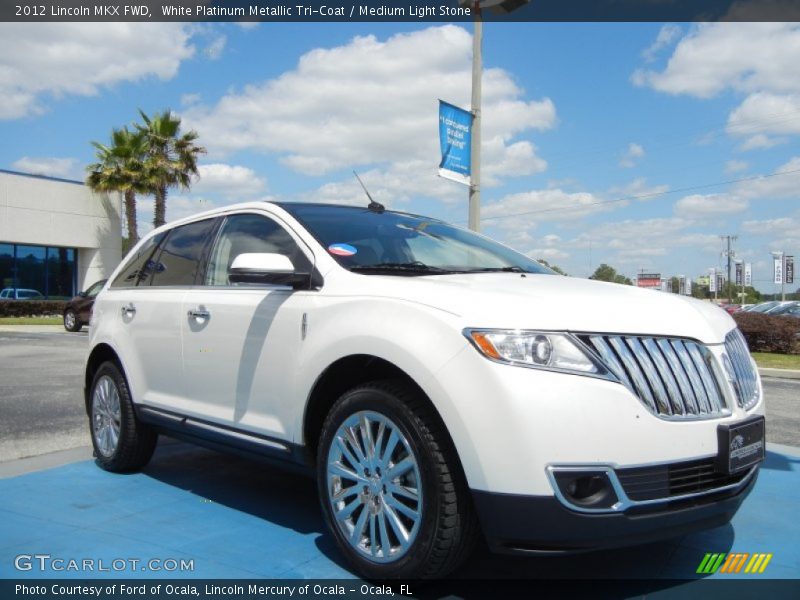 White Platinum Metallic Tri-Coat / Medium Light Stone 2012 Lincoln MKX FWD