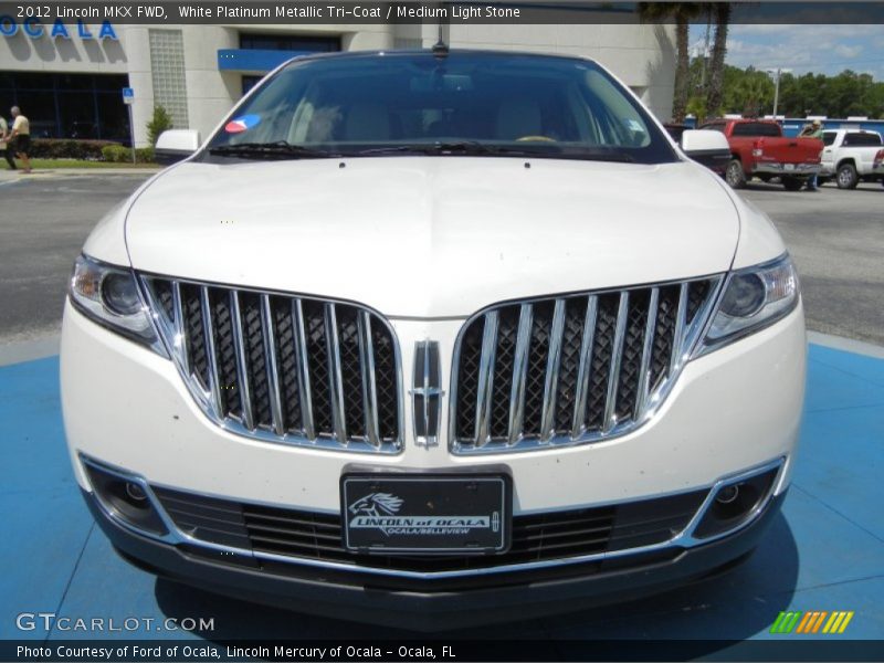 White Platinum Metallic Tri-Coat / Medium Light Stone 2012 Lincoln MKX FWD