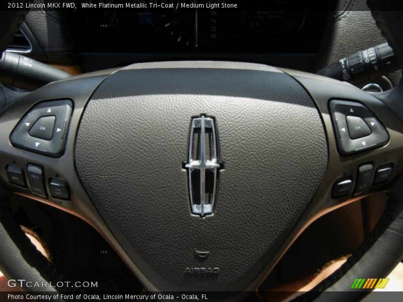 White Platinum Metallic Tri-Coat / Medium Light Stone 2012 Lincoln MKX FWD