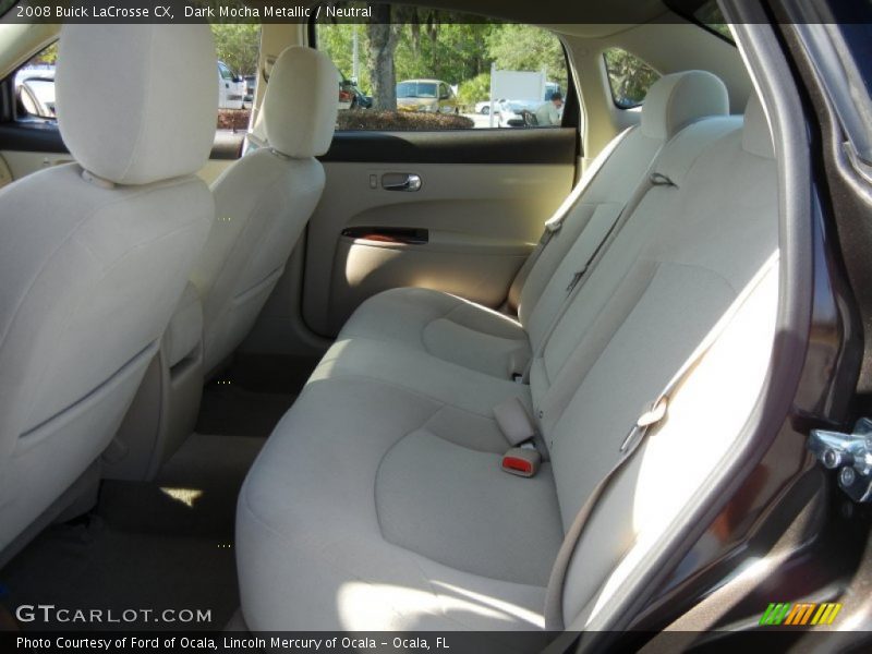 Rear Seat of 2008 LaCrosse CX
