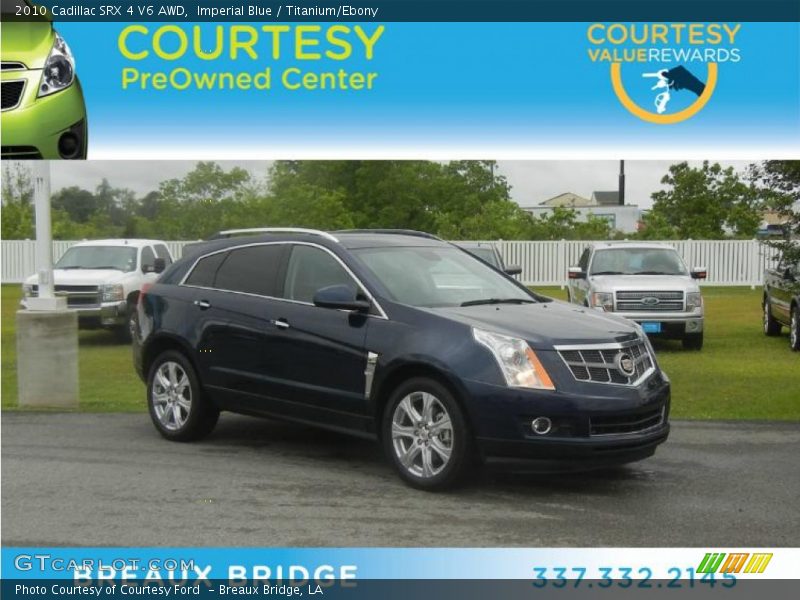 Imperial Blue / Titanium/Ebony 2010 Cadillac SRX 4 V6 AWD