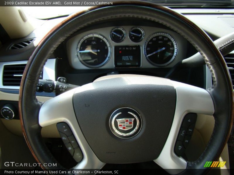 Gold Mist / Cocoa/Cashmere 2009 Cadillac Escalade ESV AWD