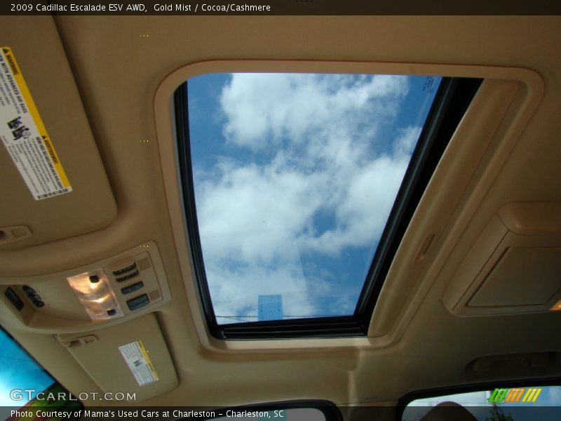 Gold Mist / Cocoa/Cashmere 2009 Cadillac Escalade ESV AWD