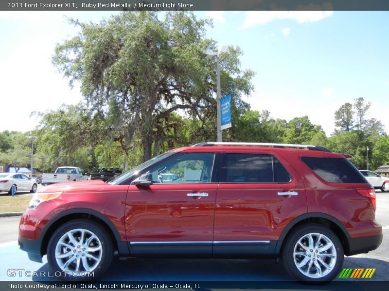 Ruby Red Metallic / Medium Light Stone 2013 Ford Explorer XLT