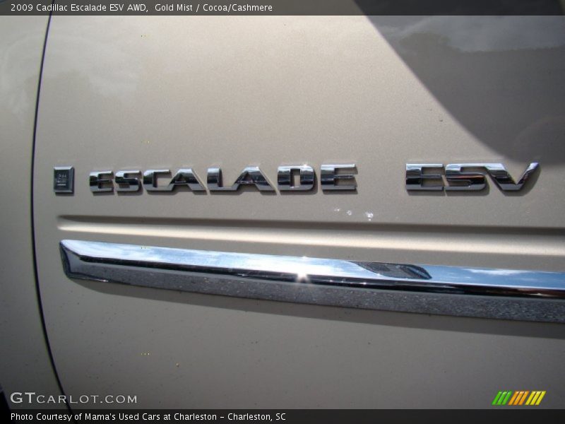 Gold Mist / Cocoa/Cashmere 2009 Cadillac Escalade ESV AWD