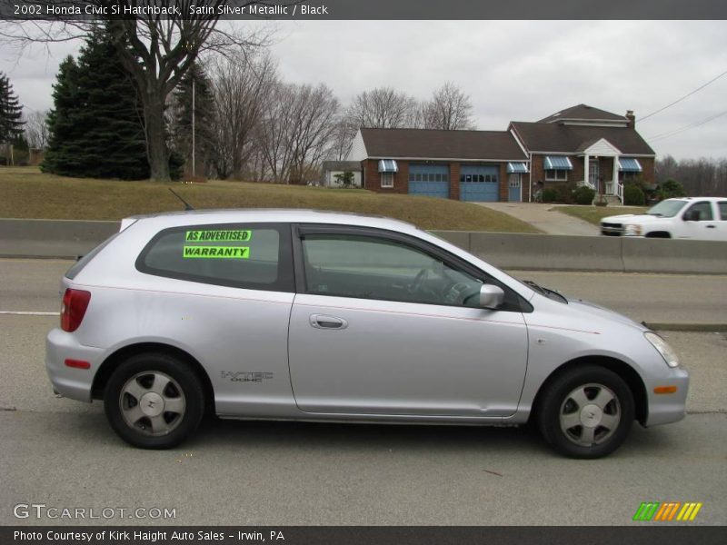 Satin Silver Metallic / Black 2002 Honda Civic Si Hatchback