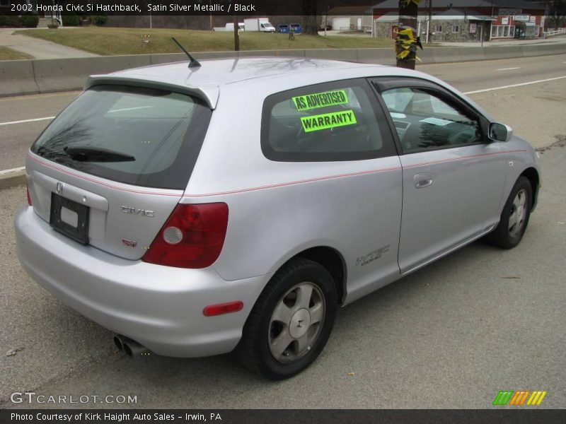 Satin Silver Metallic / Black 2002 Honda Civic Si Hatchback