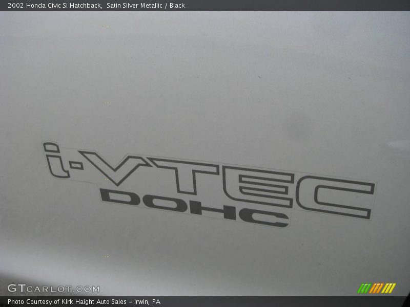 Satin Silver Metallic / Black 2002 Honda Civic Si Hatchback