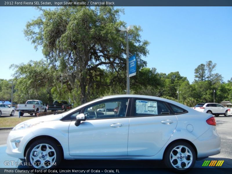 Ingot Silver Metallic / Charcoal Black 2012 Ford Fiesta SEL Sedan